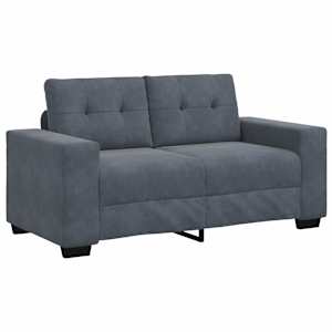 Set pohovek 3 pcs Tmavě šedá 221 x 80 x 80 cm samet - obrázek 5