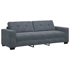 Set pohovek 3 pcs Tmavě šedá 221 x 80 x 80 cm samet - obrázek 6