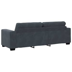 Set pohovek 3 pcs Tmavě šedá 221 x 80 x 80 cm samet - obrázek 9