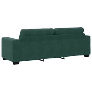 Set pohovek 3 pcs Tmavě zelená 221 x 80 x 80 cm samet - obrázek 9