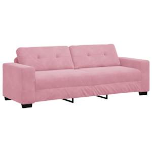 Set pohovek 3 pcs Růžová 221 x 80 x 80 cm samet - obrázek 6