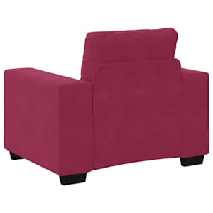Set pohovek 3 pcs Větrná červená 221 x 80 x 80 cm samet - obrázek 7