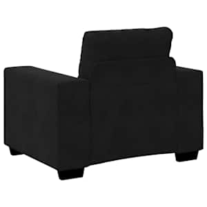 Set pohovek 3 pcs Černá 221 x 80 x 80 cm samet - obrázek 7