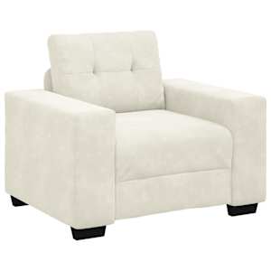 Set pohovek 3 pcs Krémová 221 x 80 x 80 cm samet - obrázek 4