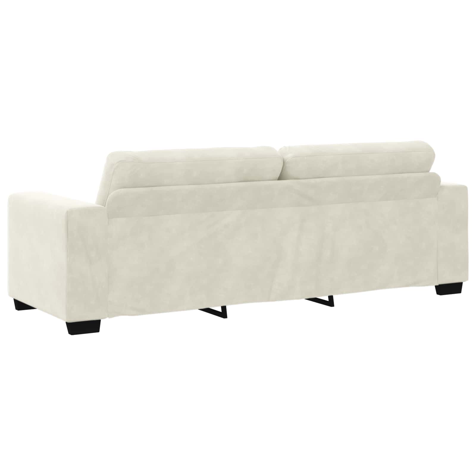 Sofa Set 3 Stk. Creme Samt – Ansicht 9