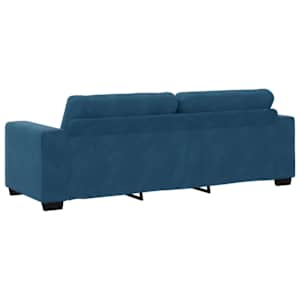 Set pohovek 3 pcs Modrá 221 x 80 x 80 cm samet - obrázek 9