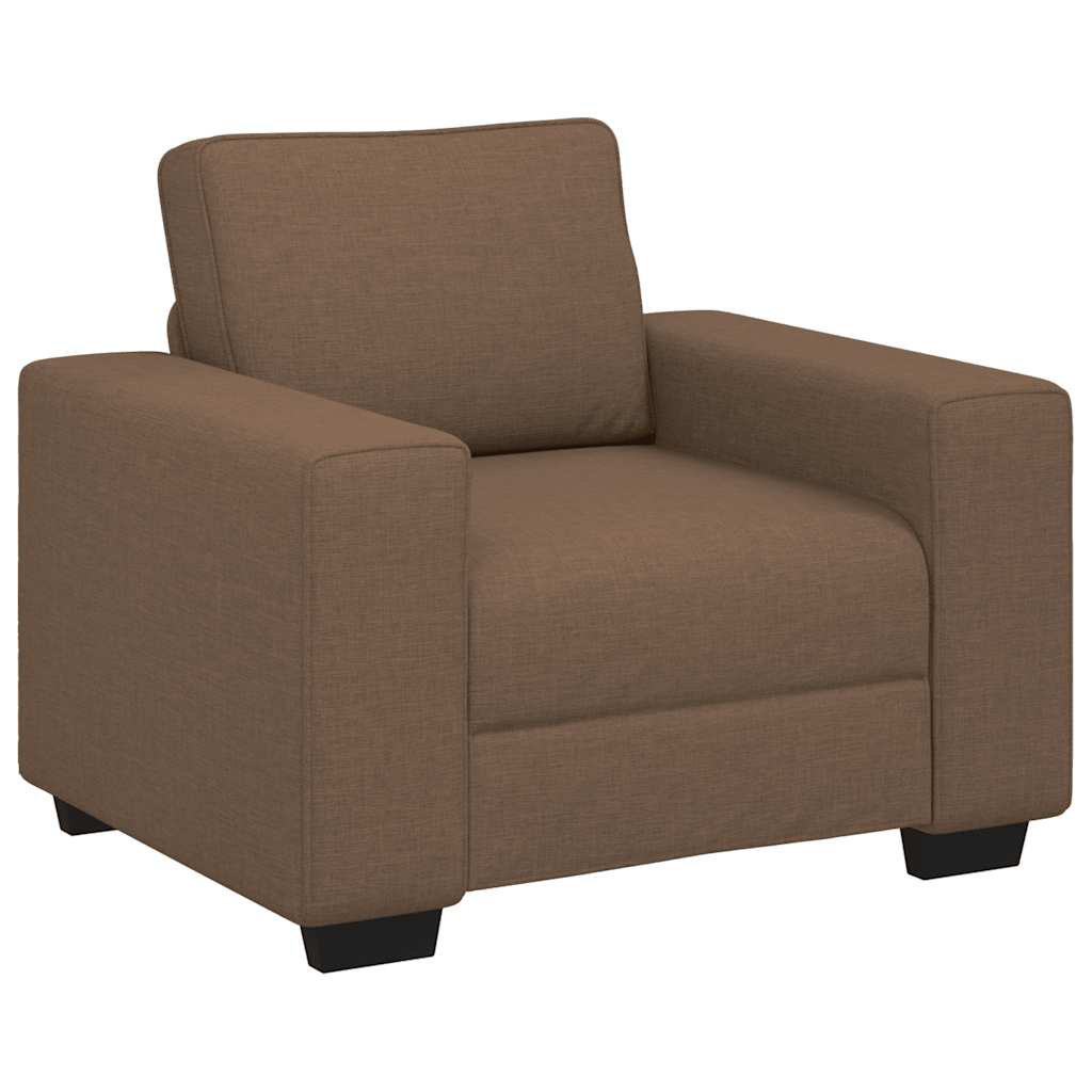 Thumbnail - vidaXL 3-teiliges Sofa-Set mit Kissen, brauner Stoff
