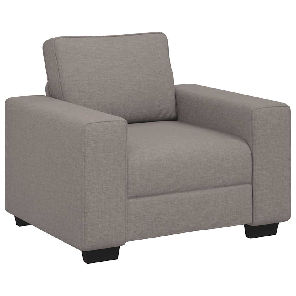 vidaXL 3-delige Loungeset met kussens stof taupe