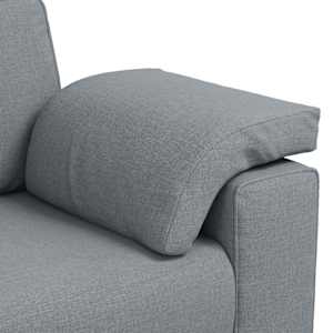 Pohovka 3 pcs Světle šedá 219 x 80 x 82 cm Lněná směs - obrázek 10