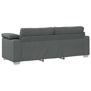 Pohovka 3 pcs Tmavě šedá 219 x 80 x 82 cm Lněná směs - obrázek 9