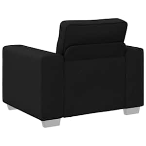 Pohovka 3 pcs Černá 219 x 80 x 82 cm Lněná směs - obrázek 7