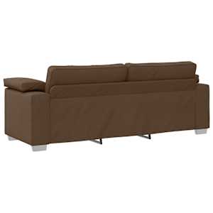 Pohovka 3 pcs Hnědá 219 x 80 x 82 cm Lněná směs - obrázek 9