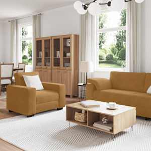 vidaXL Ensemble de canap&eacute;s 3 pcs avec coussins Marron Velours