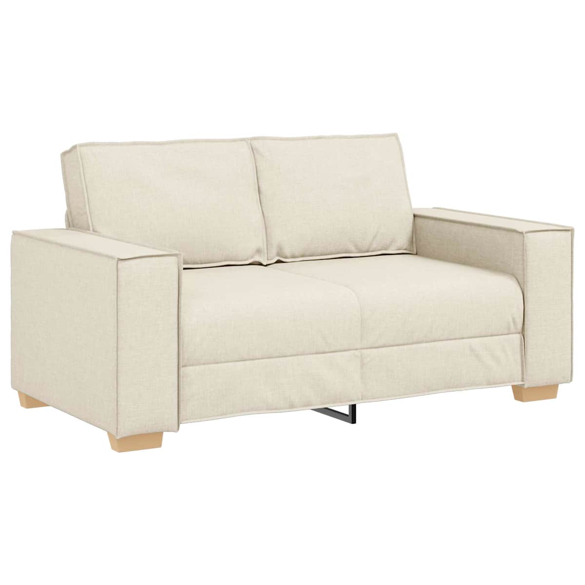 Sofa 2 stk. Beige Linned-blandet stof - Billede 4