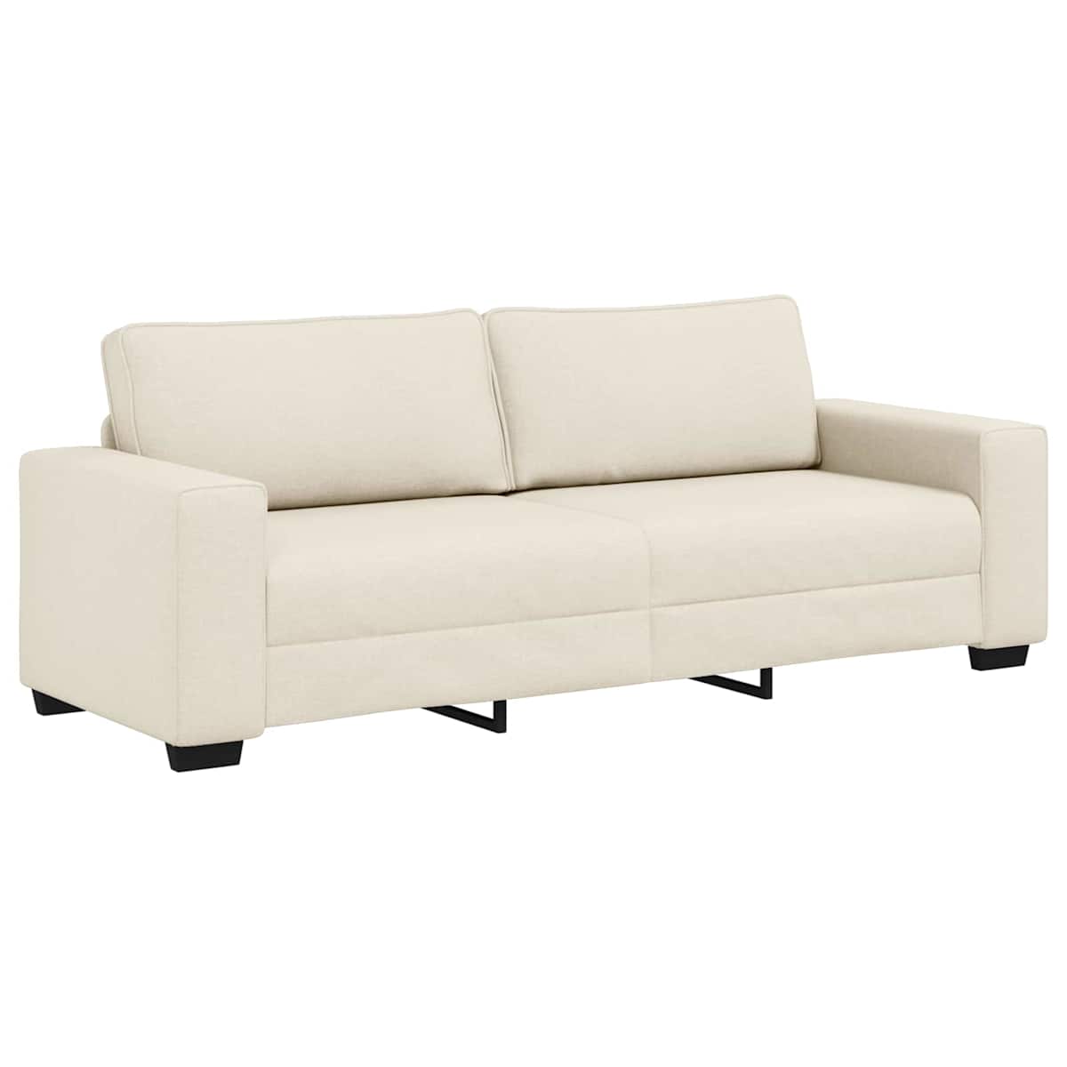 Sofa 2 stk. Beige Linned-blandet stof - Billede 5