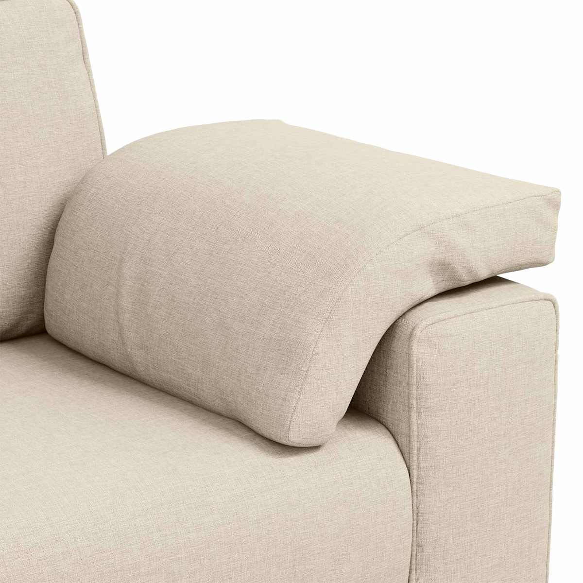 Sofa 2 stk. Beige Linned-blandet stof - Billede 10