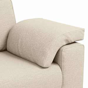 Pohovka 2 pcs Béžová 219 x 80 x 82 cm Lněná směs - obrázek 10