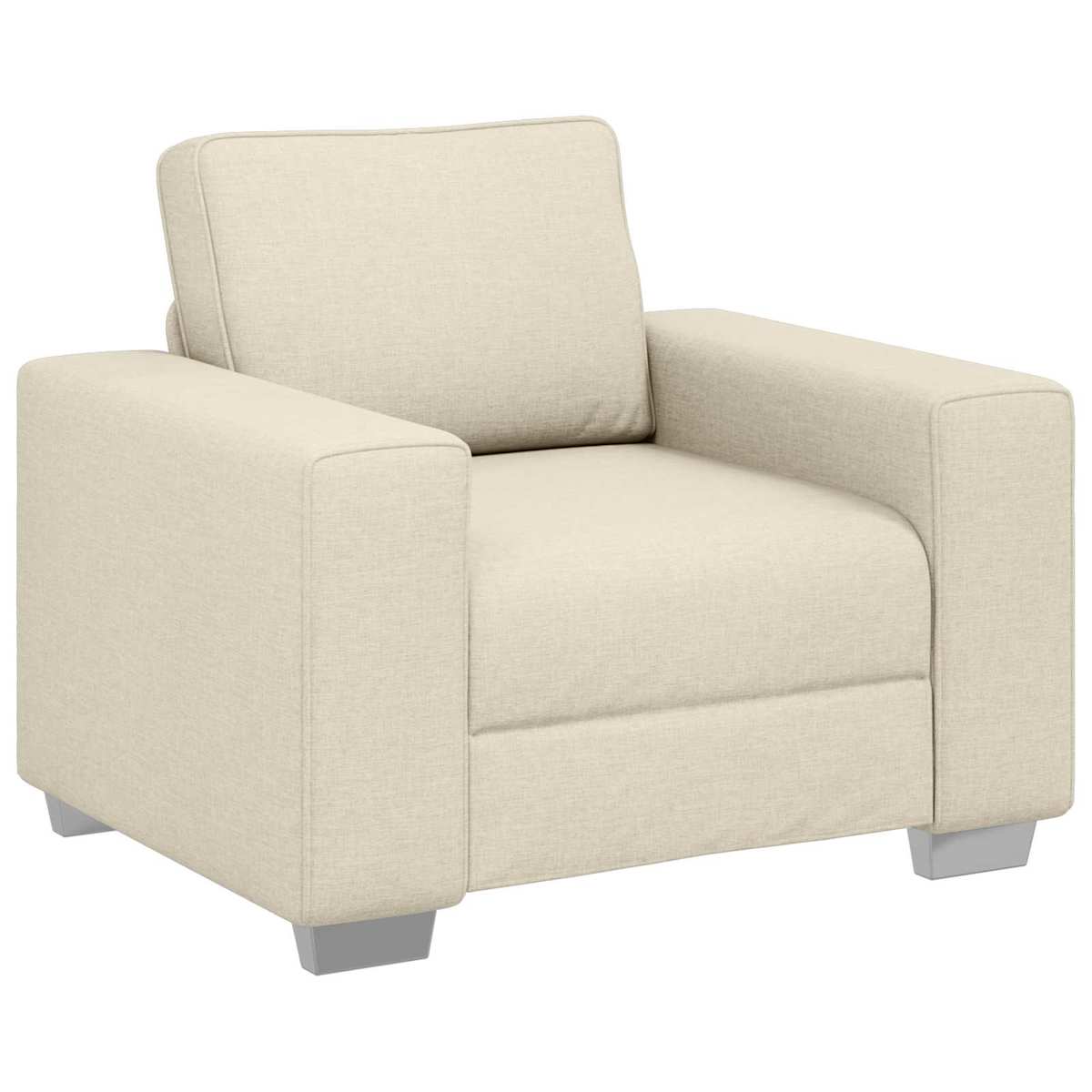 Sofa 2 stk. Beige Linned-blandet stof - Billede 4