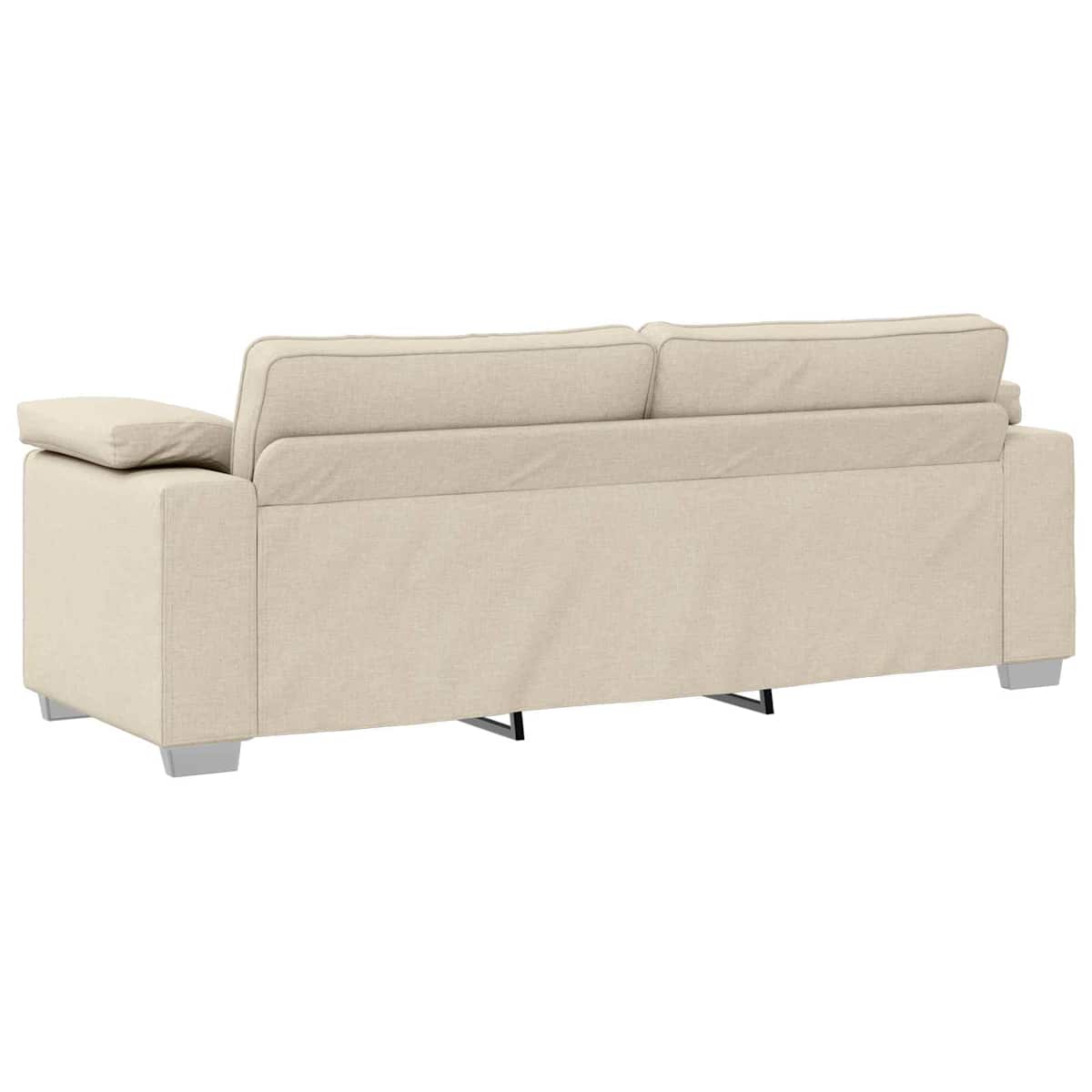 Sofa 2 stk. Beige Linned-blandet stof - Billede 9