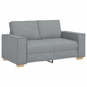 2dílná sedací souprava s poduškami světle šedá textil - obrázek 4