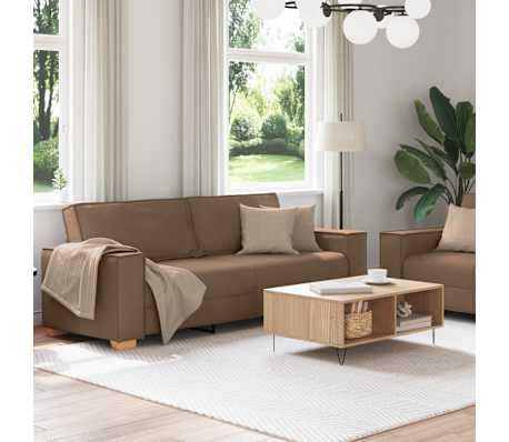 vidaXL Set di Divani 2 pz con Cuscini Marrone in Tessuto