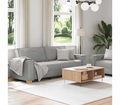 vidaXL Set de canapele cu perne, 2 piese, gri nor, textil