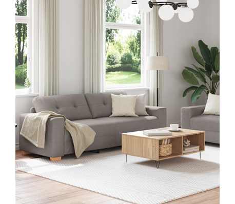 vidaXL | Sofa Set | mit Kissen 2 pcs Taupe 221 x 78 x 80 cm Stoff