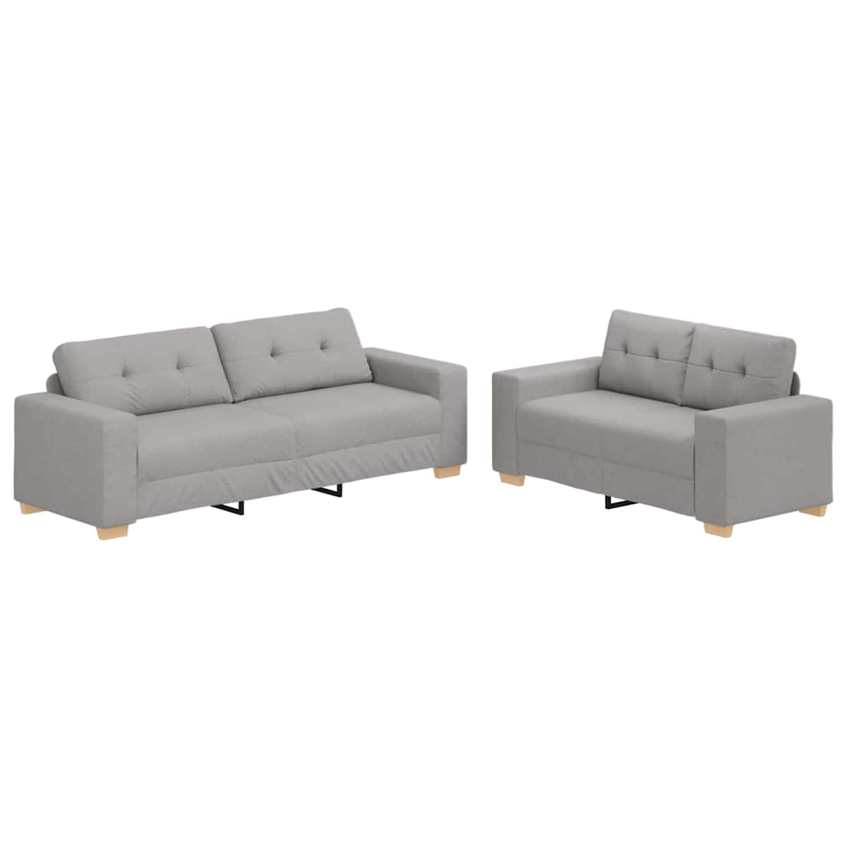 Sofa 2 stk. Linned-blandet stof - Billede 2