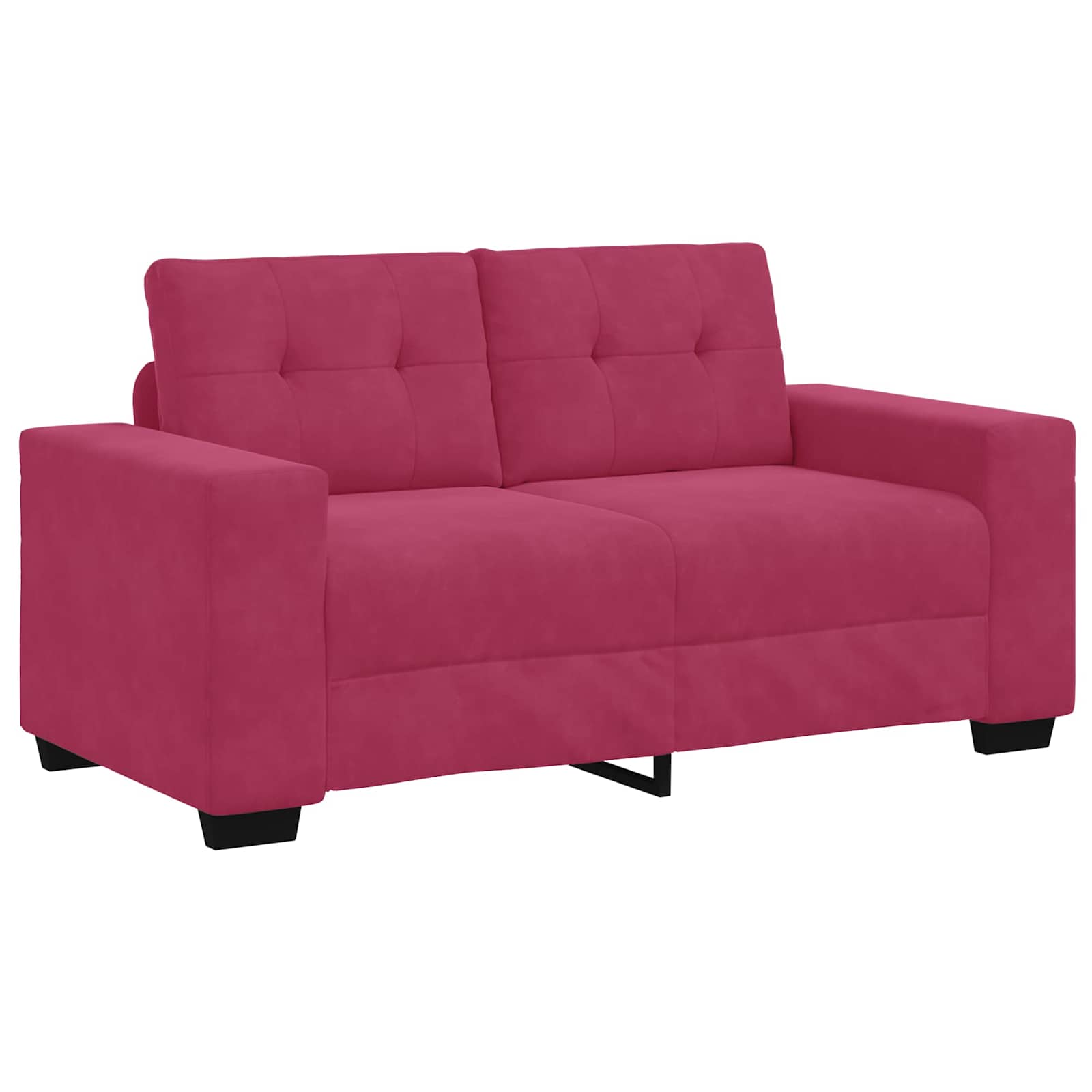 Sofa 2 pcs Weinrot 221 x 80 x 80 cm Stoff – Ansicht 4