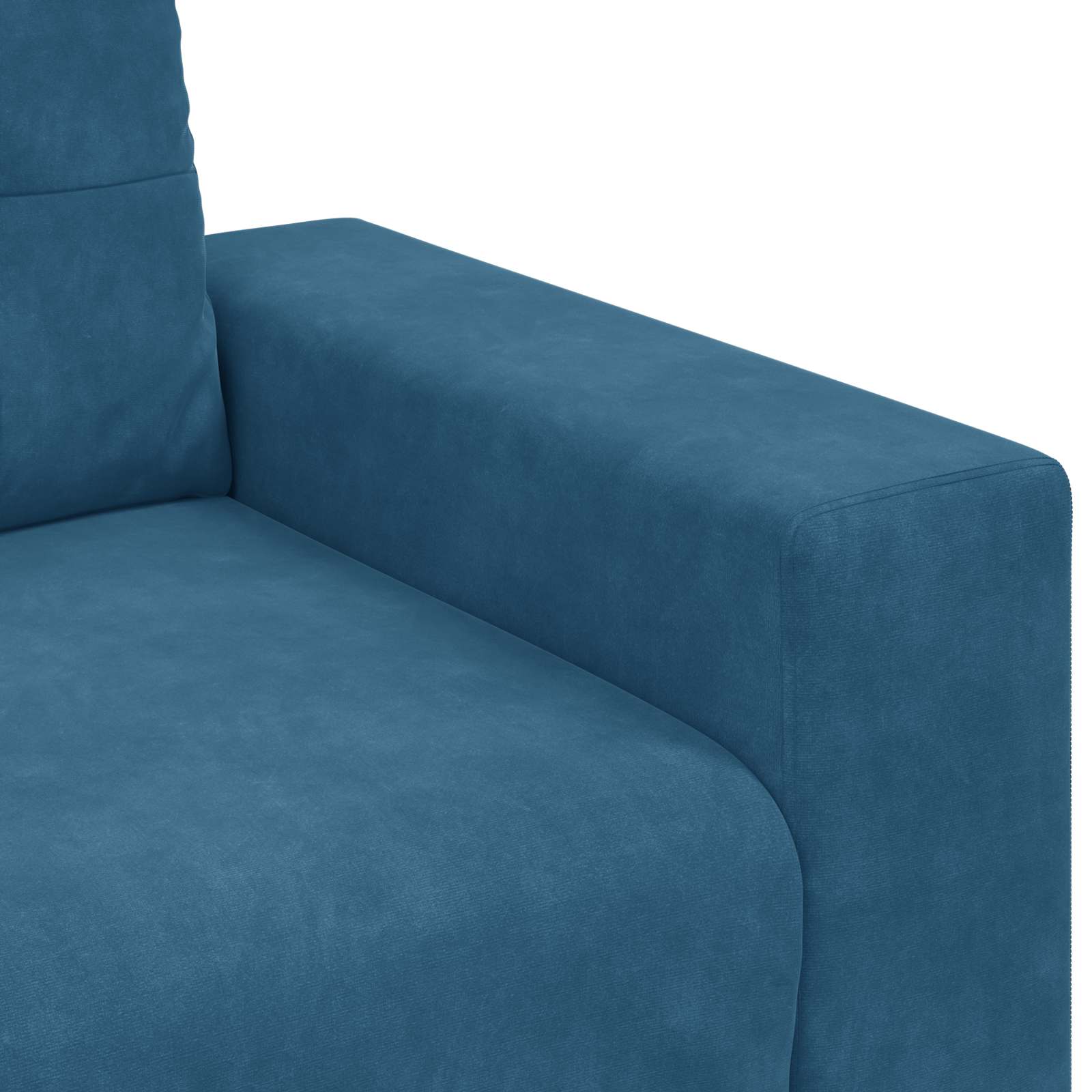 2-delige bankset met kussens, blauw fluweel - Afbeelding 11