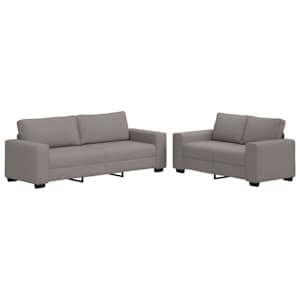 2dílná sedací souprava s poduškami taupe textil - obrázek 2