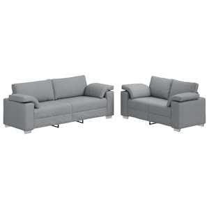 vidaXL Diivan 2 tk Helehall kangas