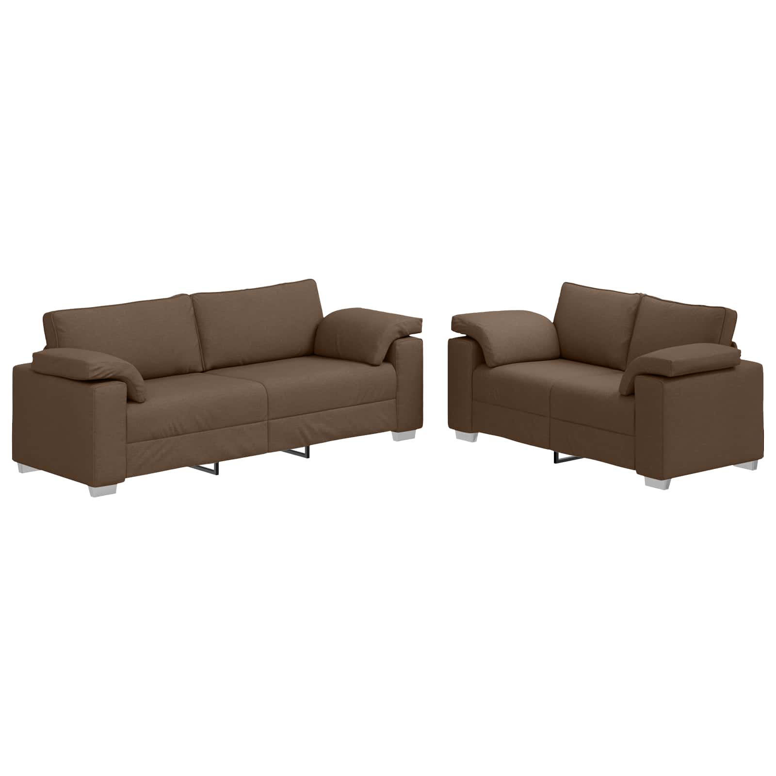 Thumbnail - vidaXL Sofa Set 2 pcs Braun 219 x 77 x 82 cm Stoff