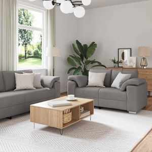 Pohovka 2 pcs Taupe 219 x 80 x 82 cm textil - obrázek 1