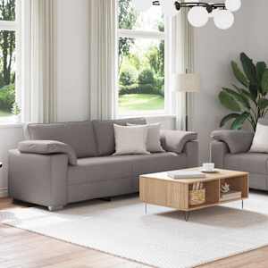 Pohovka 2 pcs Taupe 219 x 80 x 82 cm textil - obrázek 3