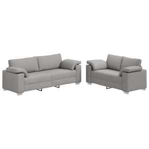 Pohovka 2 pcs Oblačno šedá 219 x 80 x 82 cm textil - obrázek 2