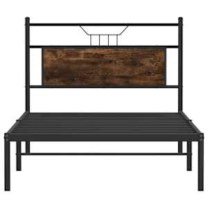 Rám postele bez matrace kouřový dub 100x190 cm kompozitní dřevo - obrázek 6