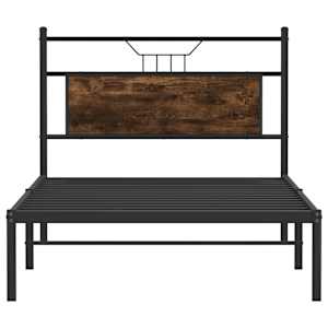 Rám postele bez matrace kouřový dub 107x203 cm kompozitní dřevo - obrázek 6