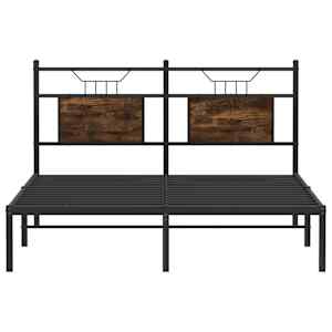 Rám postele bez matrace kouřový dub 137x190 cm kompozitní dřevo - obrázek 6