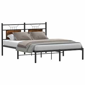 Rám postele bez matrace kouřový dub 140x190 cm kompozitní dřevo - obrázek 3
