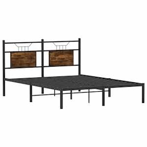 Rám postele bez matrace kouřový dub 140x190 cm kompozitní dřevo - obrázek 5