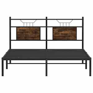Rám postele bez matrace kouřový dub 140x190 cm kompozitní dřevo - obrázek 6