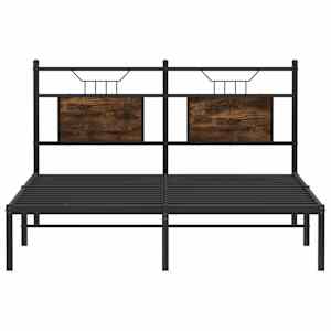 Rám postele bez matrace kouřový dub 150x200 cm kompozitní dřevo - obrázek 6