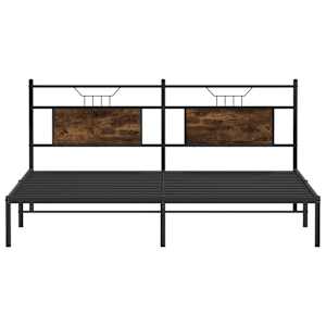 Rám postele bez matrace kouřový dub 160x200cm kompozitní dřevo - obrázek 6