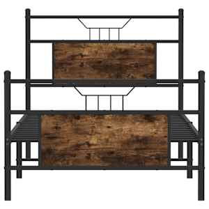 Rám postele bez matrace kouřový dub 90x190 cm kompozitní dřevo - obrázek 6