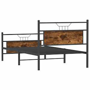Rám postele bez matrace kouřový dub 100x190 cm kompozitní dřevo - obrázek 8