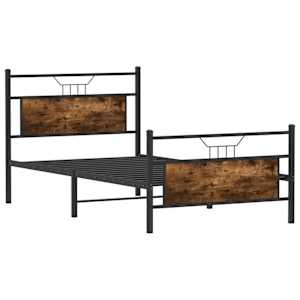 Rám postele bez matrace kouřový dub 107x203 cm kompozitní dřevo - obrázek 5