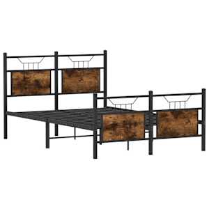 Rám postele bez matrace kouřový dub 120x190 cm kompozitní dřevo - obrázek 5