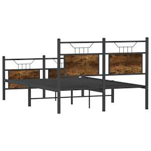 Rám postele bez matrace kouřový dub 120x190 cm kompozitní dřevo - obrázek 8