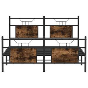 Rám postele bez matrace kouřový dub 150x200 cm kompozitní dřevo - obrázek 6